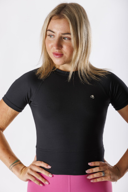 GoldBee Top BeClassic S Krátkým Rukávem Black (Barva Black, Velikost L)