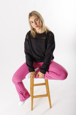 GoldBee Zvonové Legíny Stahující Pas Lycra Old Pink (Barva Old Pink, Velikost 3XL)