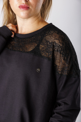 GoldBee Krajková Mikina Black (Barva Black, Velikost L)