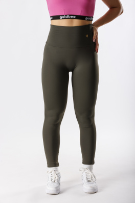 GoldBee Legíny Stahující Pas Lycra Army (Barva Army, Velikost 4XL)