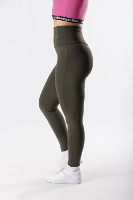 GoldBee Legíny Stahující Pas Lycra Army (Barva Army, Velikost 4XL)