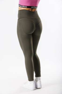 GoldBee Tvarující Legíny Lycra Army (Barva Army, Velikost 3XL)