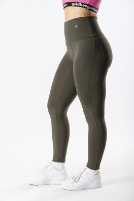 GoldBee Tvarující Legíny Lycra Army (Barva Army, Velikost 3XL)