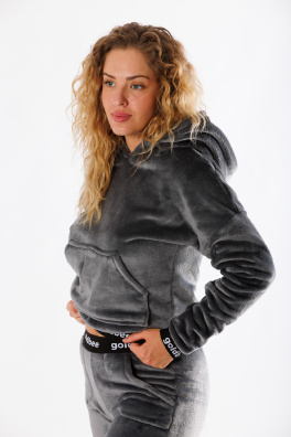 GoldBee Mikina Fluffy Grey (Barva Grey, Velikost M)