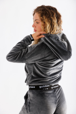 GoldBee Mikina Fluffy Grey (Barva Grey, Velikost M)