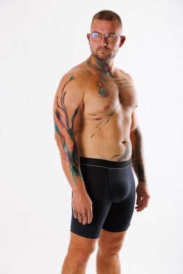 GoldBee Boxerky Dlouhé Navy (Barva Navy, Velikost L)