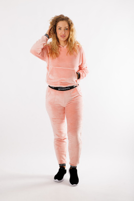 GoldBee Fluffy Tepláky Salmon (Barva Salmon, Velikost L)