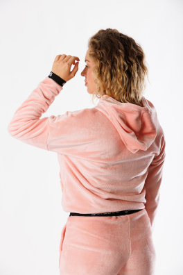 GoldBee Mikina Fluffy Salmon (Barva Salmon, Velikost L)