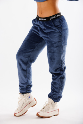 GoldBee Fluffy Tepláky Jeans (Barva Jeans, Velikost L)