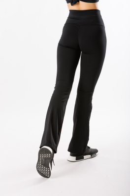 GoldBee Zateplené Zvonové Legíny Stahující Pas Black (Barva Black, Velikost 3XL)