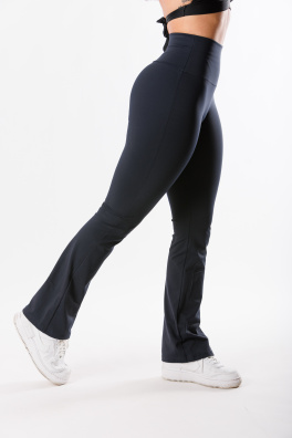 GoldBee Zateplené Zvonové Legíny Stahující Pas Blue (Barva Blue, Velikost 3XL)