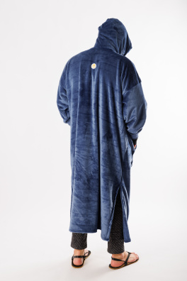 GoldBee Extra Dlouhá Mikina Doba Ledová Fluffy Jeans (Barva Jeans, Velikost XL-4XL)