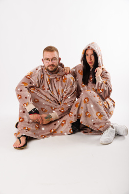 GoldBee Extra Dlouhá Mikina Doba Ledová Fluffy Lions (Barva Lions, Velikost XL-4XL)