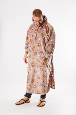 GoldBee Extra Dlouhá Mikina Doba Ledová Fluffy Lions (Barva Lions, Velikost XL-4XL)