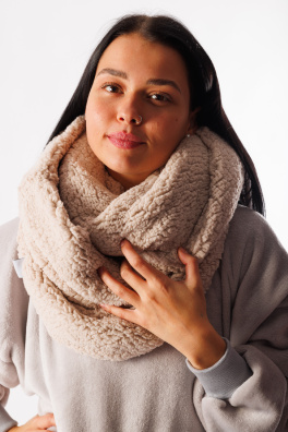 GoldBee Kruhová Šála Doba Ledová Sand (Barva Sand, Velikost M)