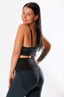 GoldBee Legíny Stahující Pas Horny Lycra Onyx (Barva Onyx, Velikost L)