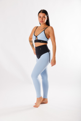 GoldBee Legíny Stahující Pas Horny Lycra Baby Blue (Barva Baby Blue, Velikost L)