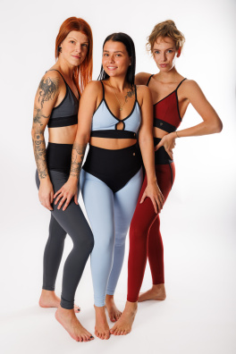 GoldBee Legíny Stahující Pas Horny Lycra Baby Blue (Barva Baby Blue, Velikost L)