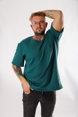 GoldBee Pánské Teplé Tričko Green (Barva Green, Velikost L)