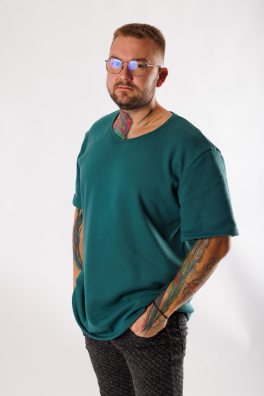 GoldBee Pánské Teplé Tričko Green (Barva Green, Velikost L)