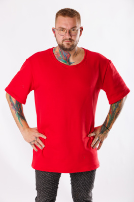 GoldBee Pánské Teplé Tričko Red (Barva Red, Velikost L)