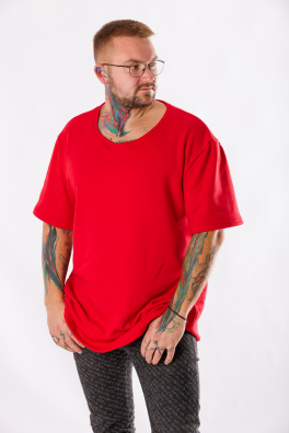 GoldBee Pánské Teplé Tričko Red (Barva Red, Velikost L)