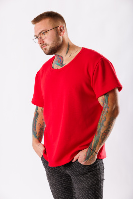 GoldBee Pánské Teplé Tričko Red (Barva Red, Velikost L)