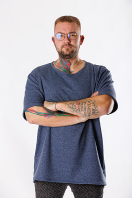 GoldBee Pánské Teplé Tričko Blue (Barva Blue, Velikost L)