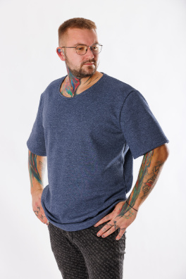 GoldBee Pánské Teplé Tričko Blue (Barva Blue, Velikost L)