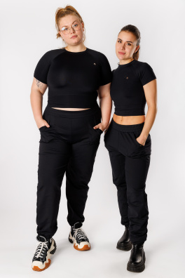 GoldBee Zateplené Kalhoty Relax Black (Barva Black, Velikost L)