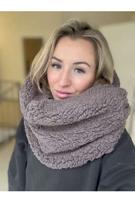 GoldBee Kruhová Šála Doba Ledová Taupe (Barva Taupe, Velikost M)