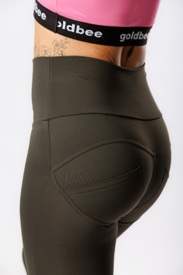 GoldBee Legíny Push-Up Pro Lycra Army (Barva Army, Velikost 3XL)