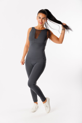 GoldBee Legíny Push-Up Pro Lycra Grey (Barva Grey, Velikost 3XL)