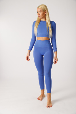 GoldBee Legíny Stahující Pas Lycra AirForce Blue (Barva Airforce Blue, Velikost L)