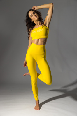 GoldBee Legíny Stahující Pas Yellow (Barva Yellow, Velikost XS)