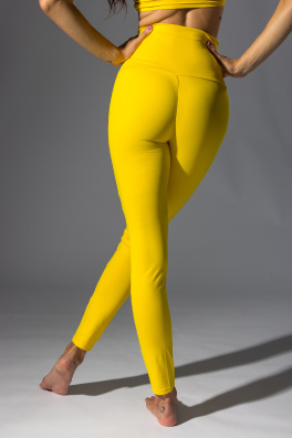 GoldBee Legíny Stahující Pas Yellow (Barva Yellow, Velikost XL)