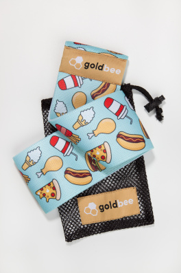 GoldBee Posilovací guma BeBooty 80 Fast Food (Barva Fast Food, Velikost L)