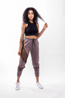 GoldBee Tepláky Chicago Taupe (Barva Taupe, Velikost L)