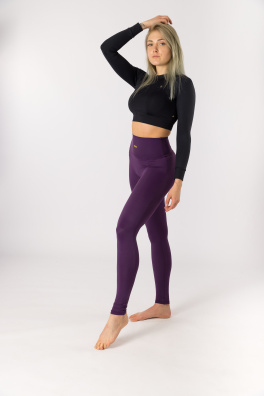 GoldBee Legíny Tenké Dark Violet (Barva Violet, Velikost L)