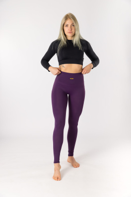 GoldBee Legíny Tenké Dark Violet (Barva Violet, Velikost L)