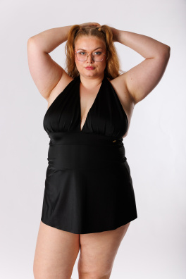 GoldBee Plavkové Šaty Black (Barva Black, Velikost 3XL)