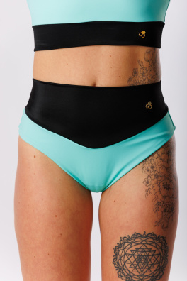 GoldBee Plavky Stahovací Brazilky Sport Mint Green (Barva Mint Green, Velikost 3XL)