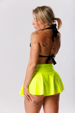 GoldBee Plavky Stahovací Sukně Brazilky Neon Yellow (Barva Neon Yellow, Velikost 4XL)