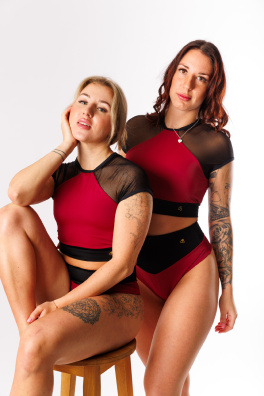 GoldBee Plavky Stahovací Brazilky Sport Bordo (Barva Bordo, Velikost 3XL)