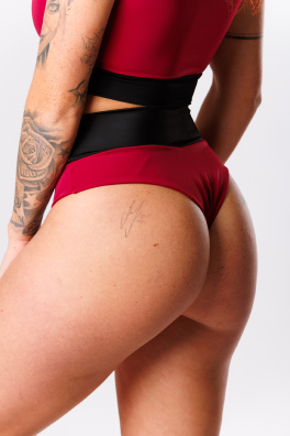 GoldBee Plavky Stahovací Brazilky Sport Bordo (Barva Bordo, Velikost 3XL)