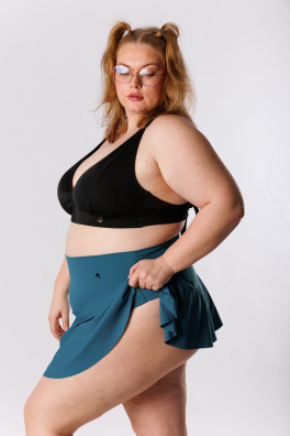 GoldBee Plavky Stahovací Sukně Brazilky Petrol (Barva Petrol, Velikost 3XL)