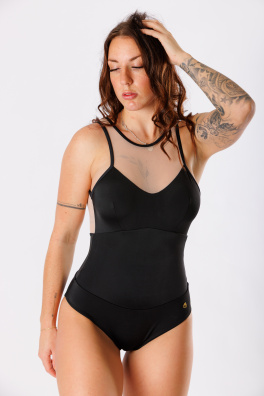 GoldBee Jednodílné Plavky Podrží Prsa A Uleví Zádům Beige (Barva Beige, Velikost 3XL)