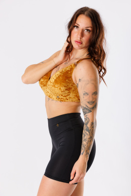 GoldBee Sametové Plavky Vrchní Díl Pro Fšecky Gold (Barva Gold, Velikost 3XL)