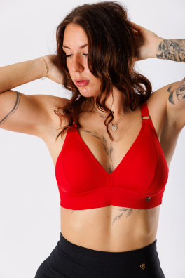 GoldBee Plavky Vrchní Díl Pro Fšecky Red (Barva Red, Velikost 3XL)