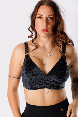 GoldBee Sametové Plavky Vrchní Díl Pro Fšecky Black (Barva Black, Velikost 3XL)